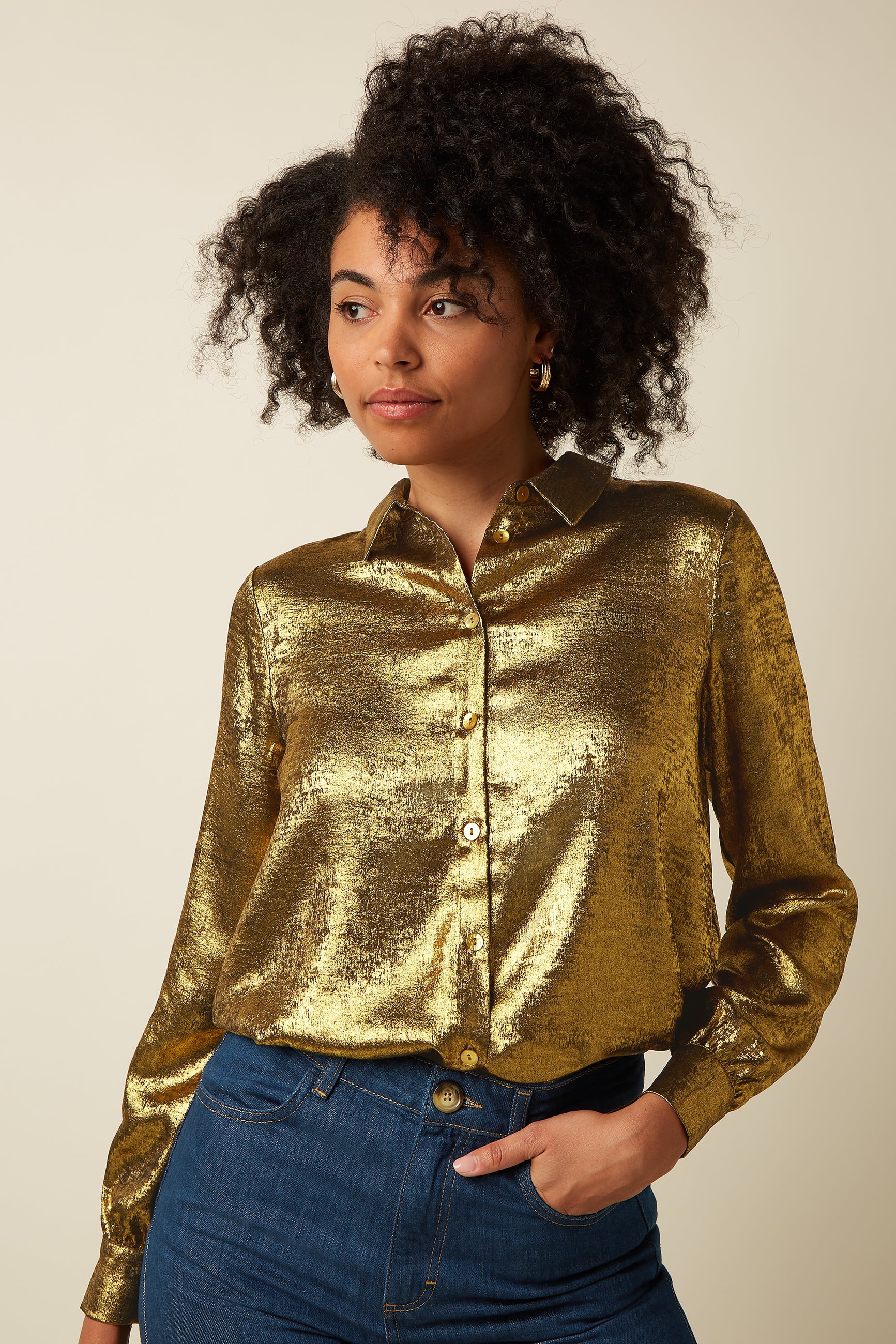 Maisie Blouse Flambe - Gold