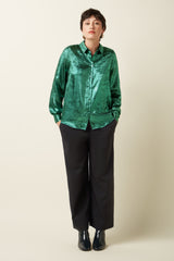 Maisie Blouse Flambe - Silver Green