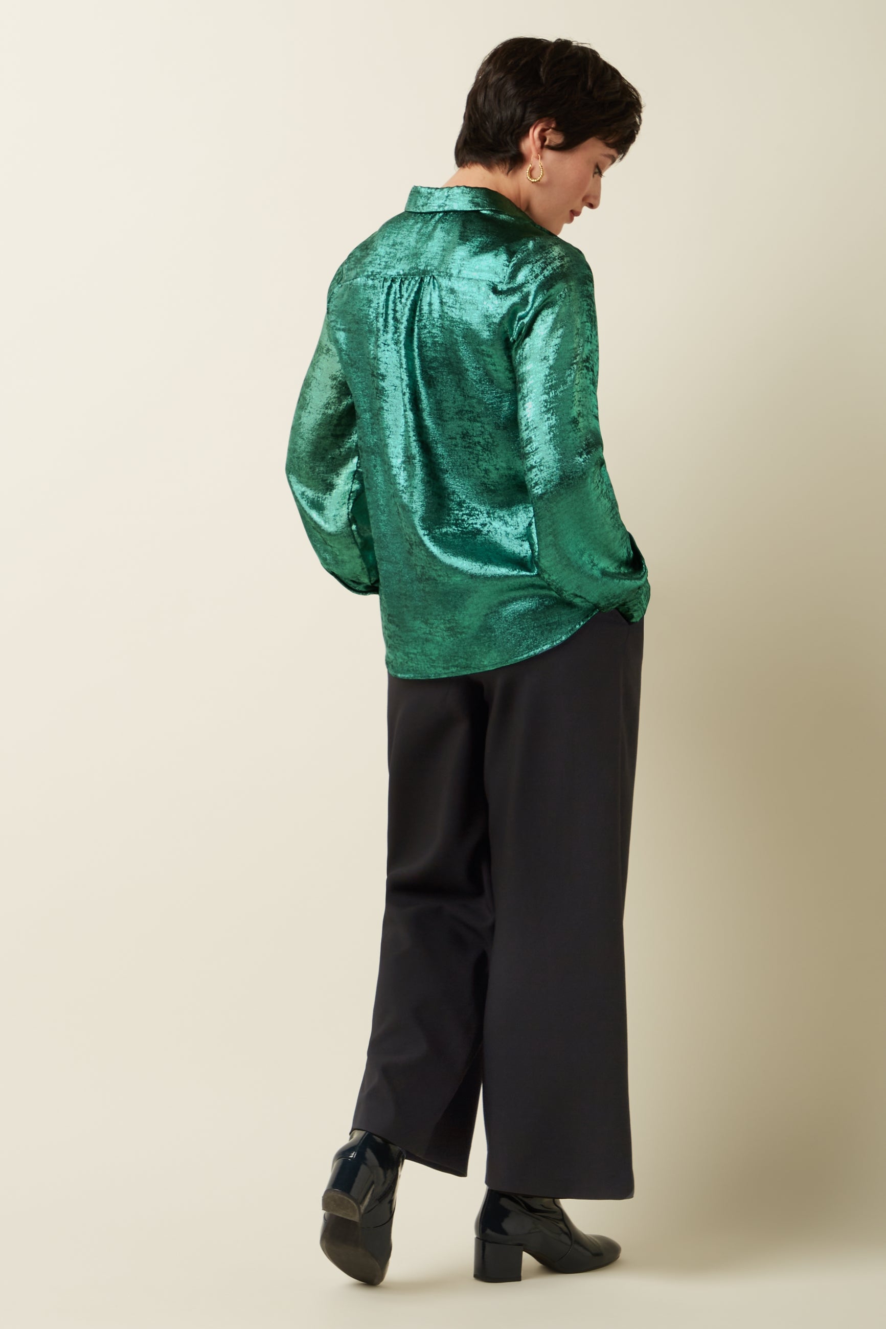 Maisie Blouse Flambe - Silver Green
