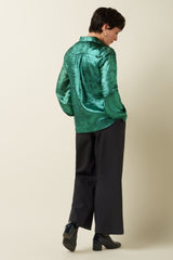 Maisie Blouse Flambe - Silver Green