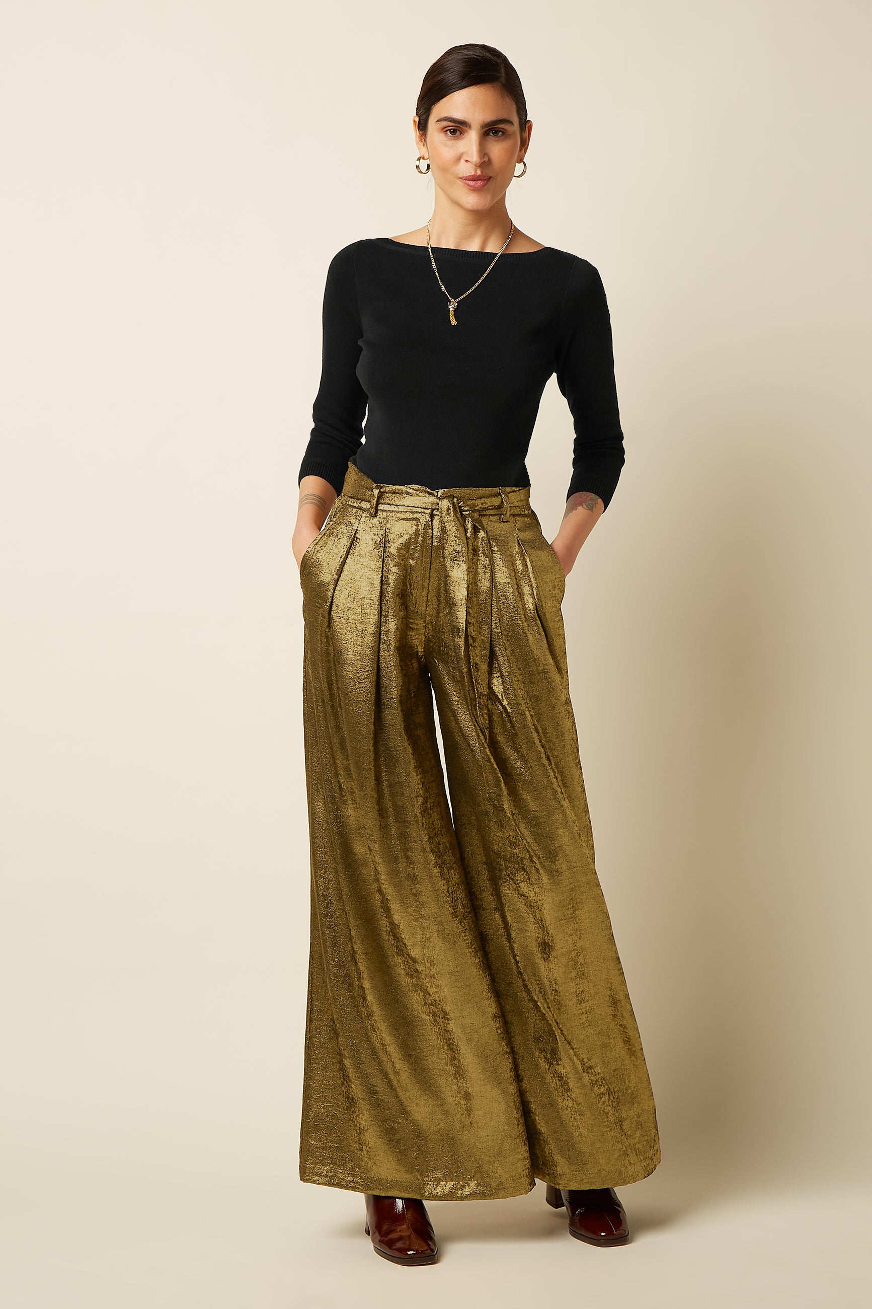 Marnie Pants Flambe - Gold