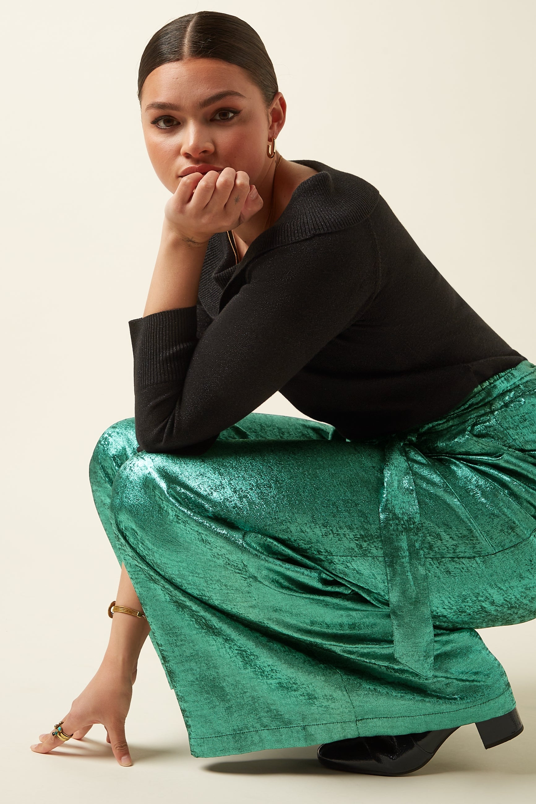 Marnie Pants Flambe - Silver Green