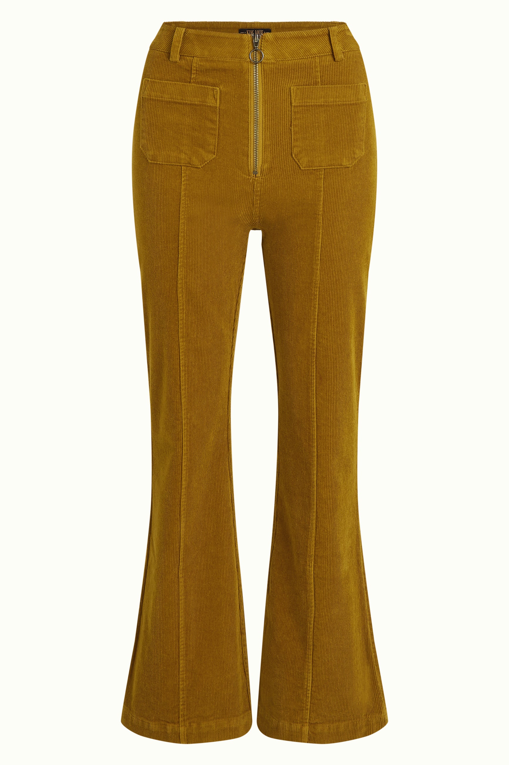 Chris Zip Pants Corduroy - Golden Brown
