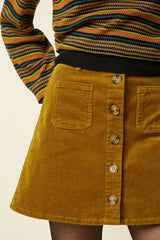 Garbo Skirt Corduroy - Golden Brown