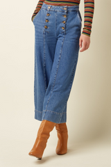 Melody Sailor Culotte Stone Denim