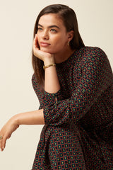 Betty Loose Fit Dress Jazzy - Black