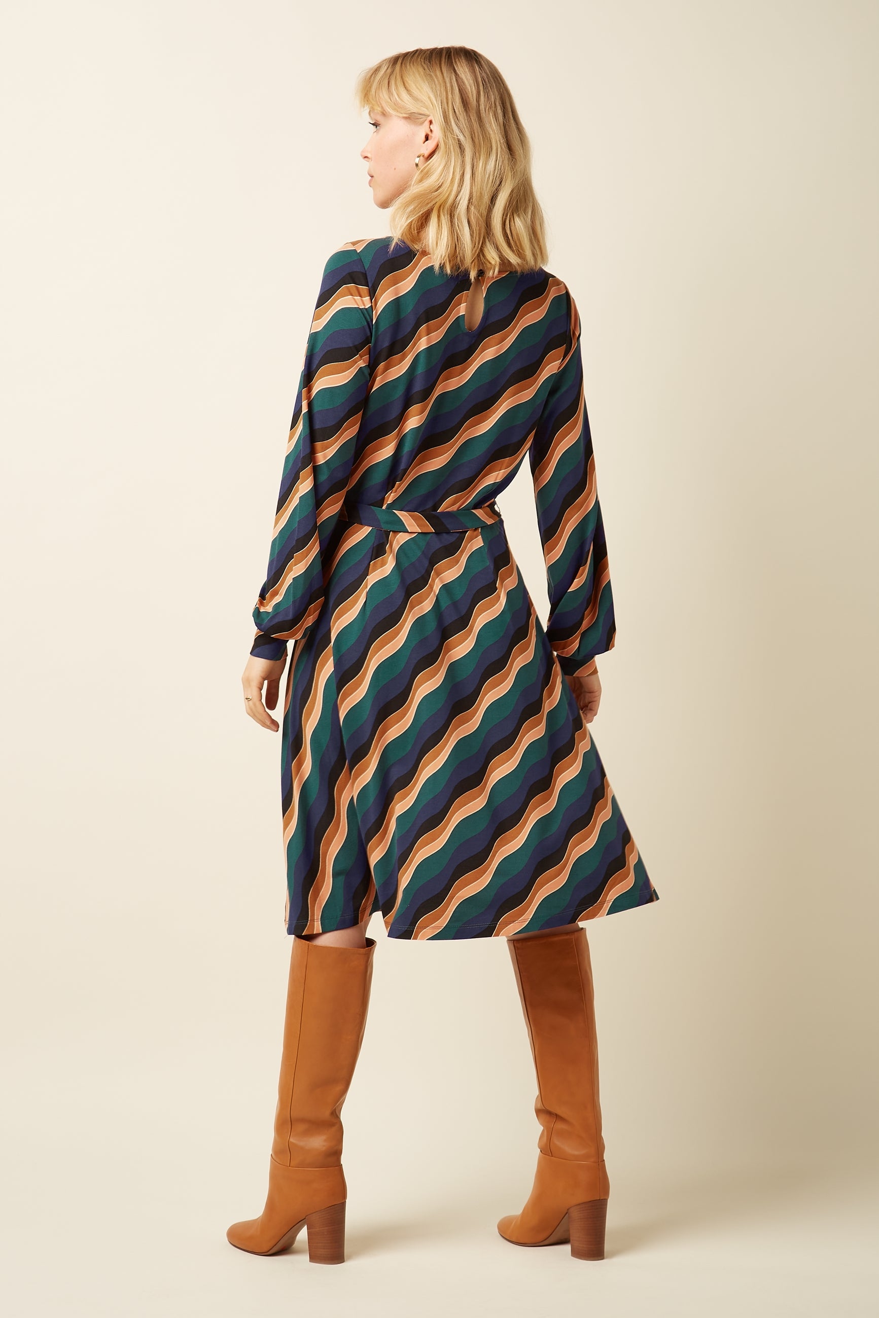 Betty Puff Dress Razzle - Dragonfly Green