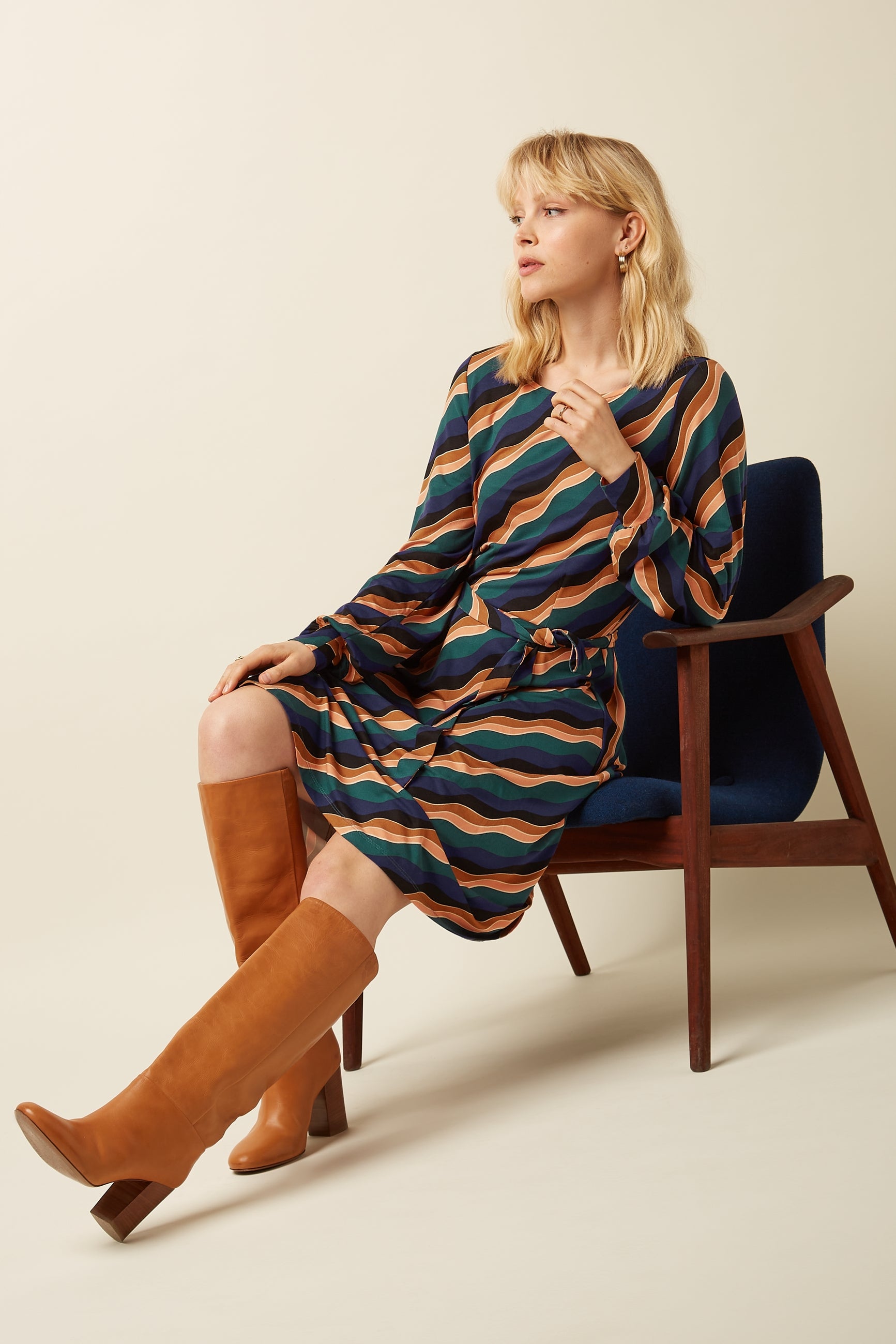 Betty Puff Dress Razzle - Dragonfly Green