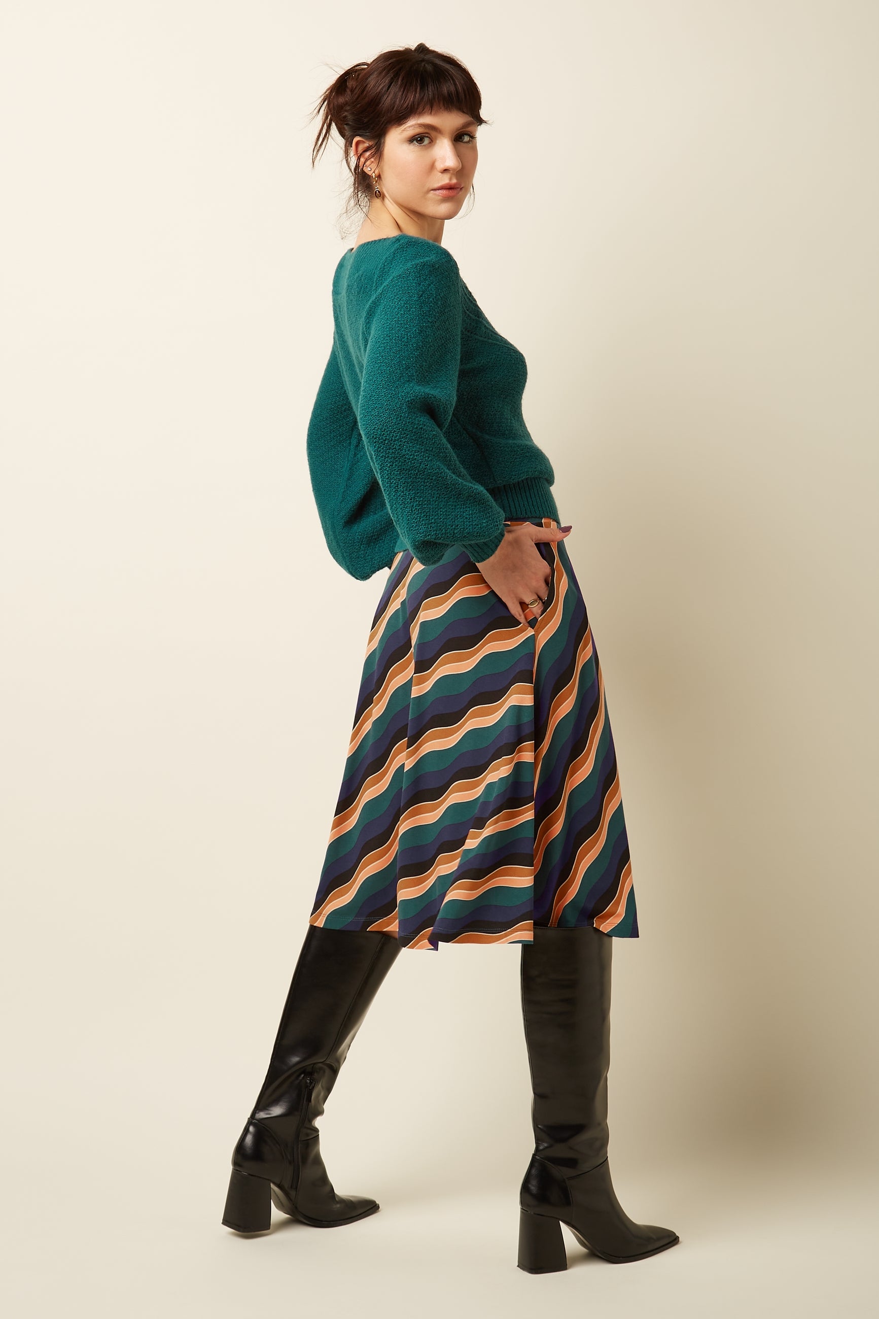 Serena Skirt Razzle - Dragonfly Green