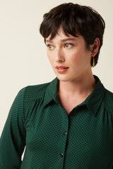 Carina Blouse Piper - Botanical Green