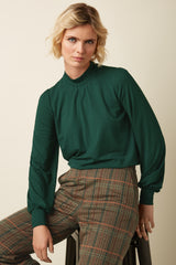 Phoebe Top Piper - Botanical Green