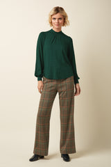 Phoebe Top Piper - Botanical Green