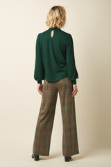 Phoebe Top Piper - Botanical Green