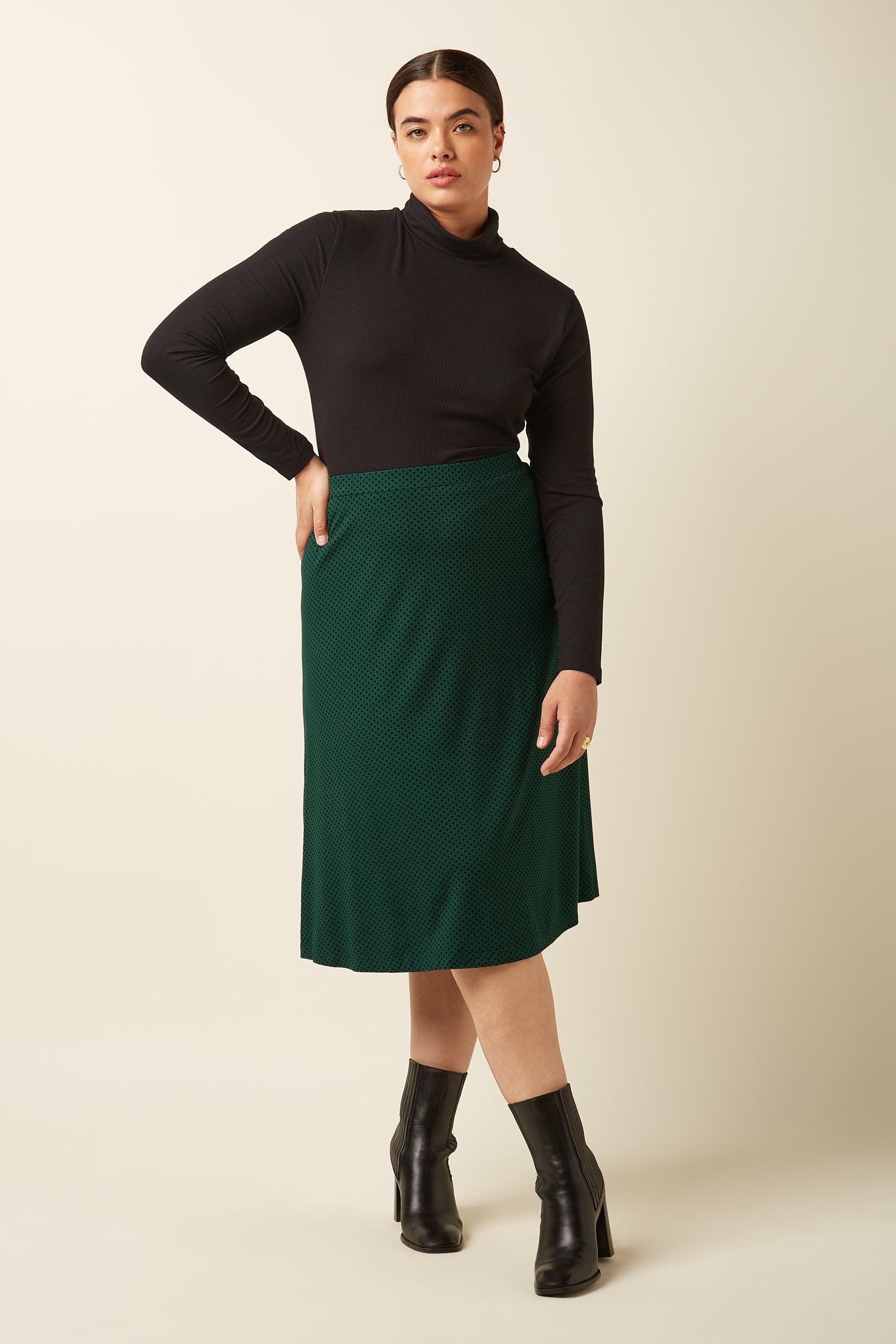 Juno Skirt Piper - Botanical Green