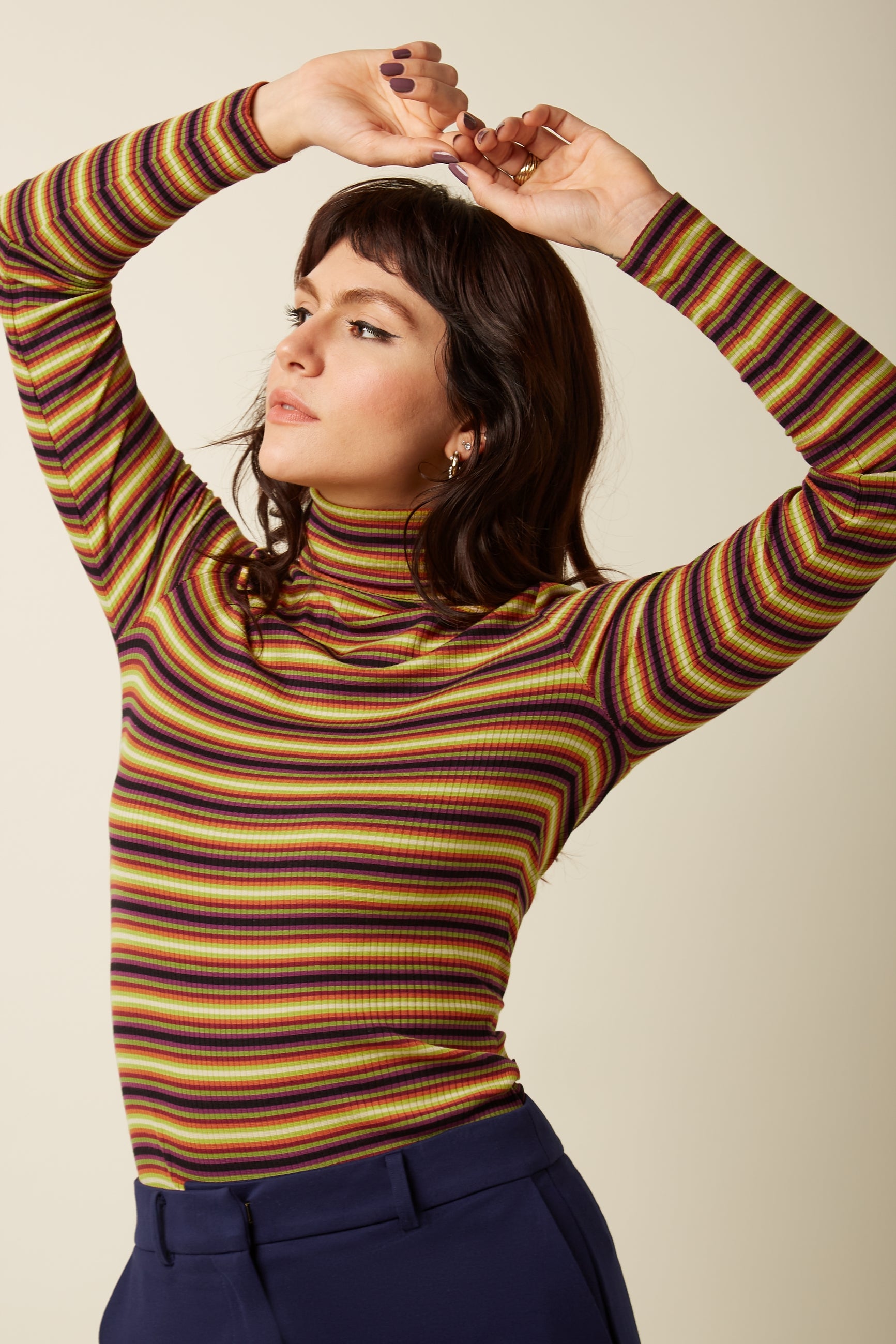 Rollneck Top Eira Stripe - Multi Color