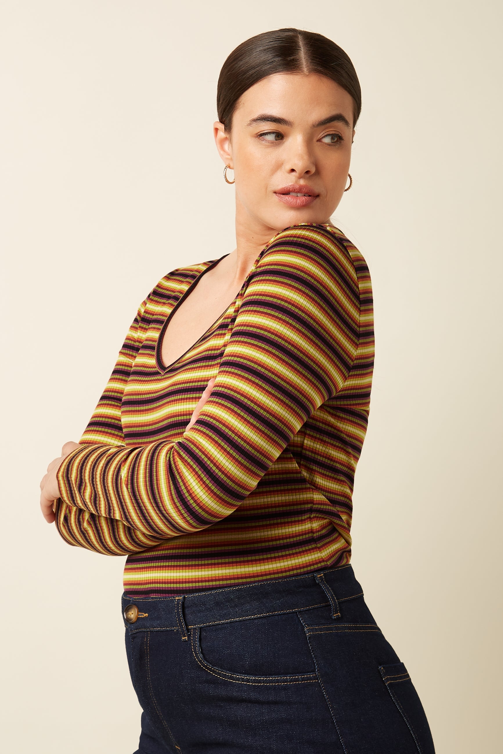 Carice V Top Eira Stripe - Multi Color