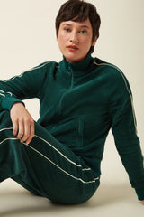 Straight Sweat Pants Rina Rib  - Dragonfly Green