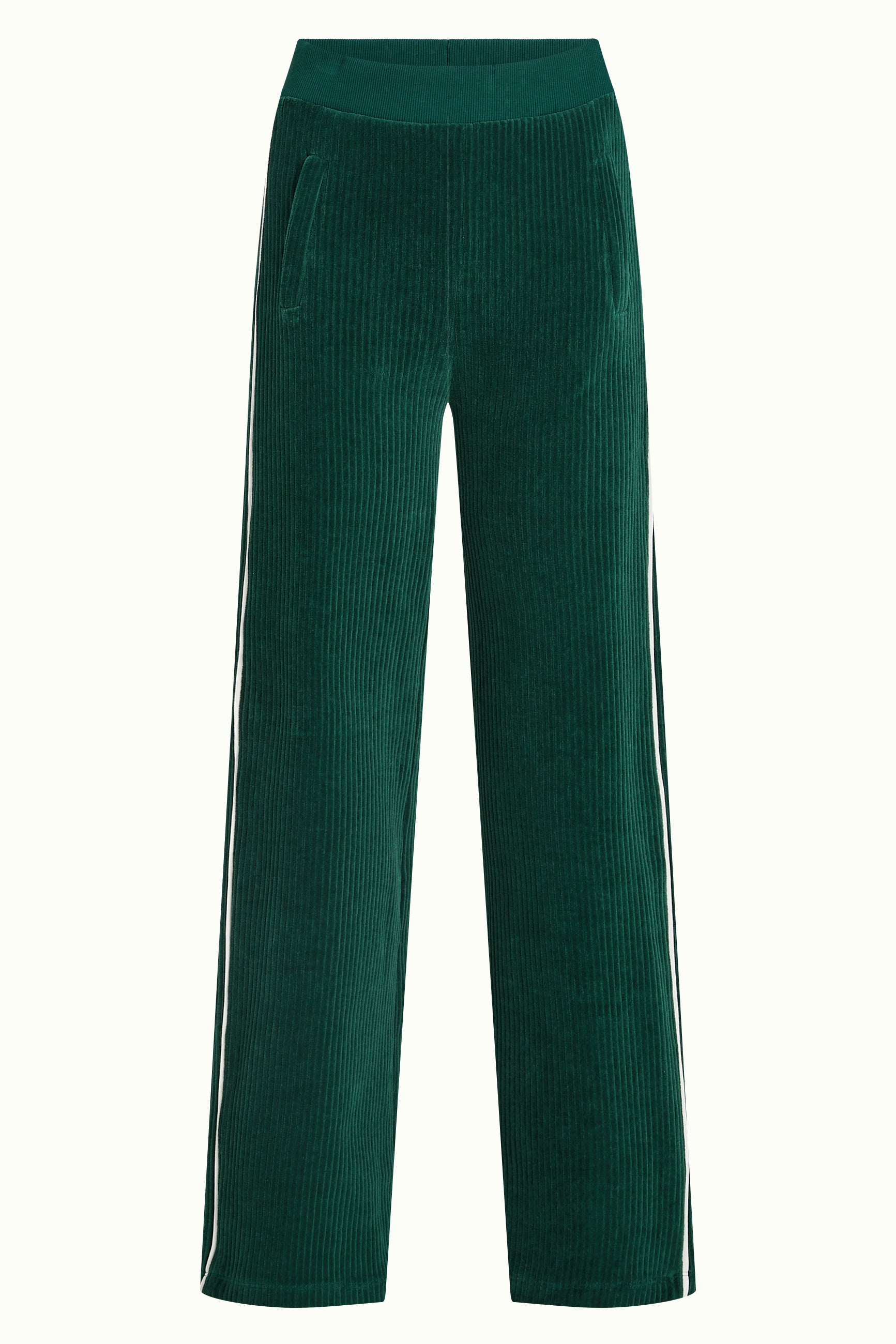 Straight Sweat Pants Rina Rib  - Dragonfly Green