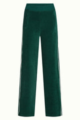 Straight Sweat Pants Rina Rib  - Dragonfly Green