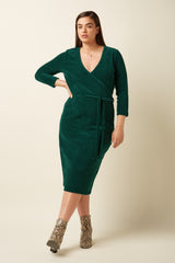 Anja Dress Rina Rib - Dragonfly Green