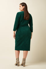 Anja Dress Rina Rib - Dragonfly Green