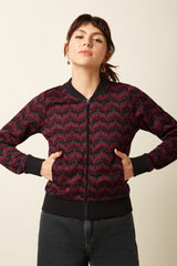 Bessie Jacket Estelle Zigzag - Bordeaux Red