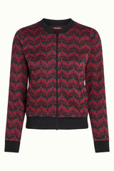 Bessie Jacket Estelle Zigzag - Bordeaux Red