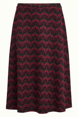 Juno Skirt Estelle Zigzag - Bordeaux Red
