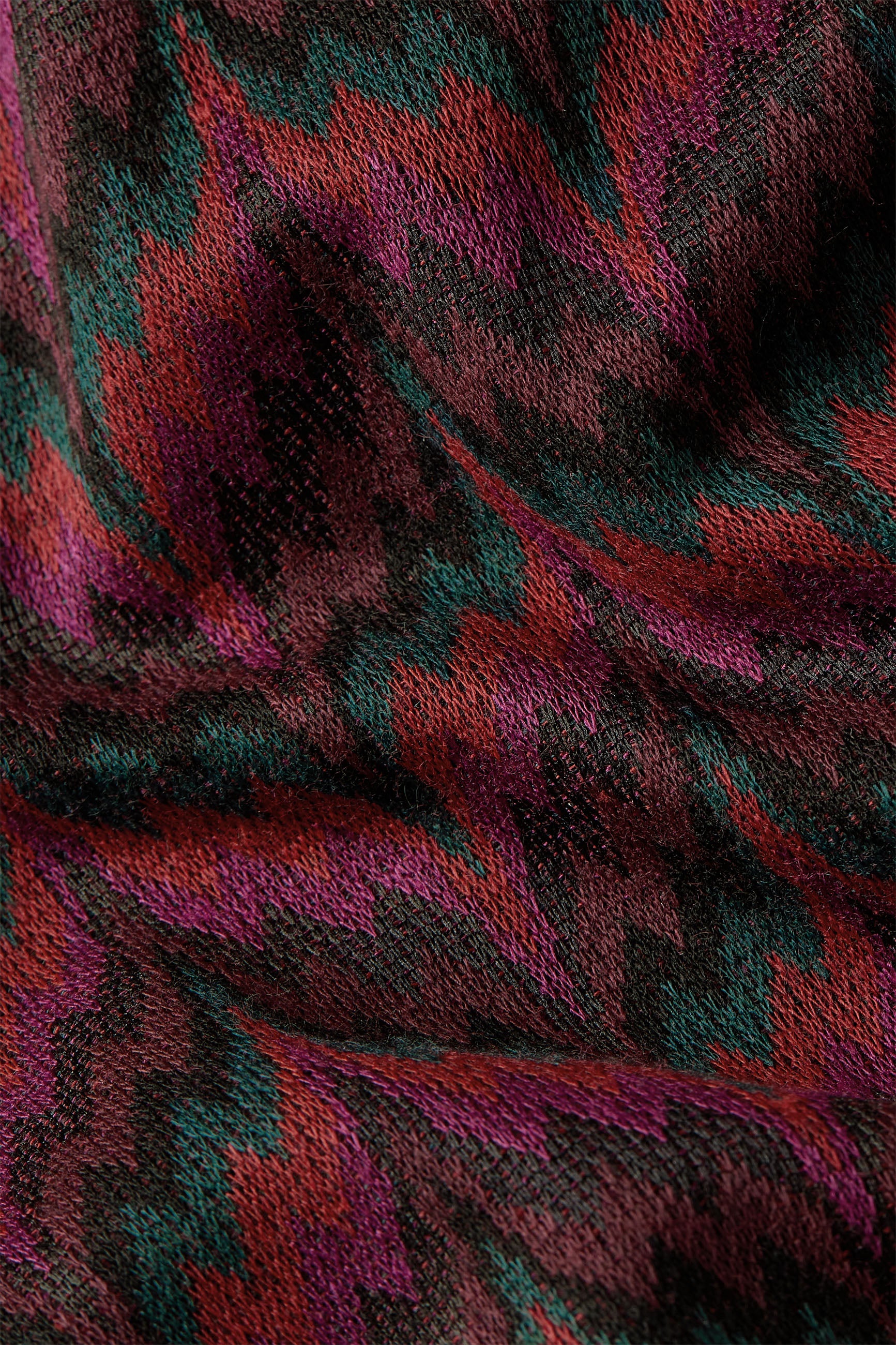 Border Palazzo Pants Estelle Zigzag - Bordeaux Red