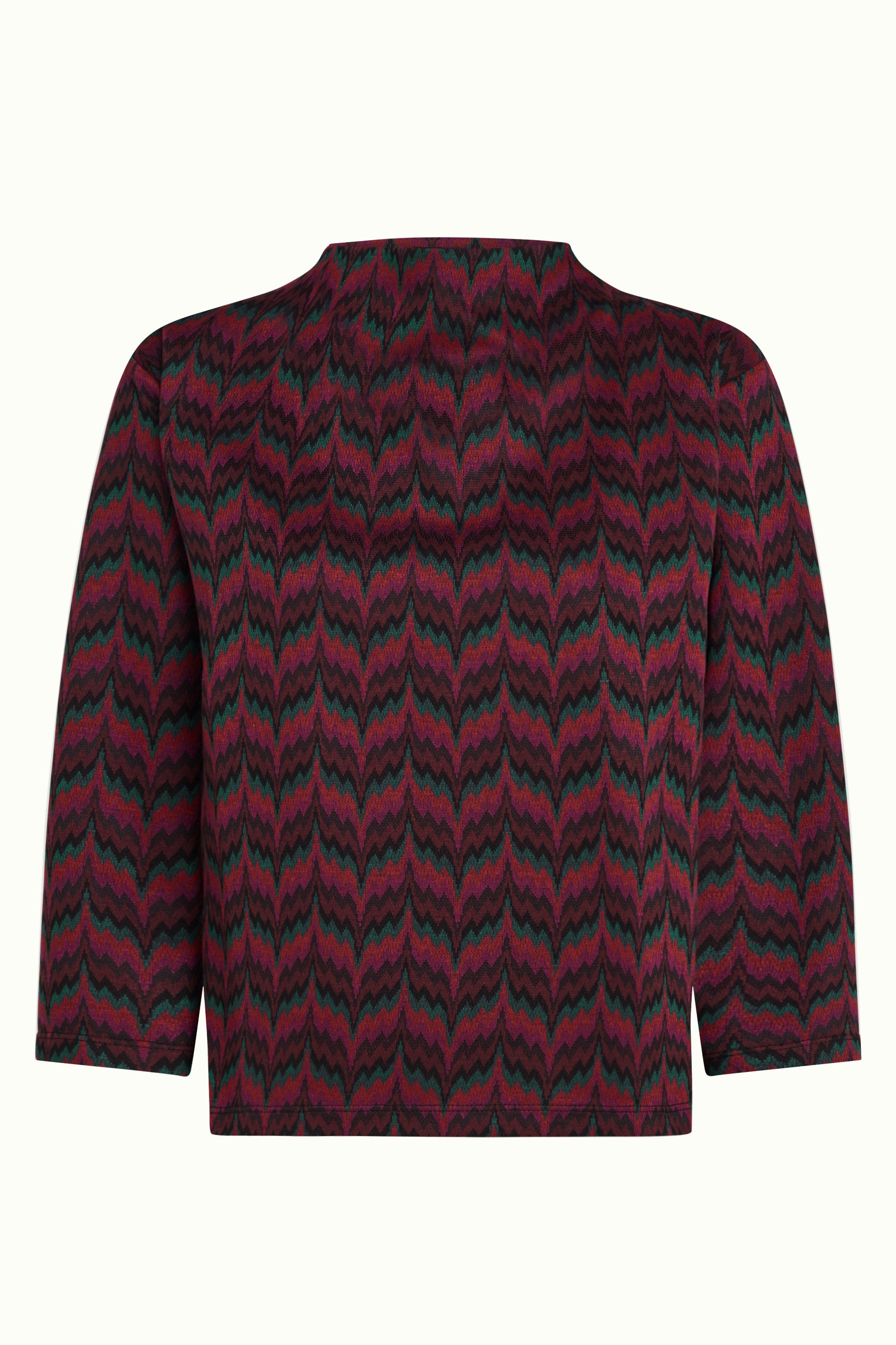 Guenda Top Estelle Zigzag - Bordeaux Red
