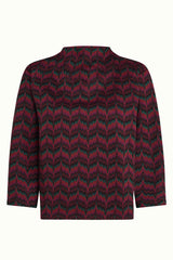 Guenda Top Estelle Zigzag - Bordeaux Red