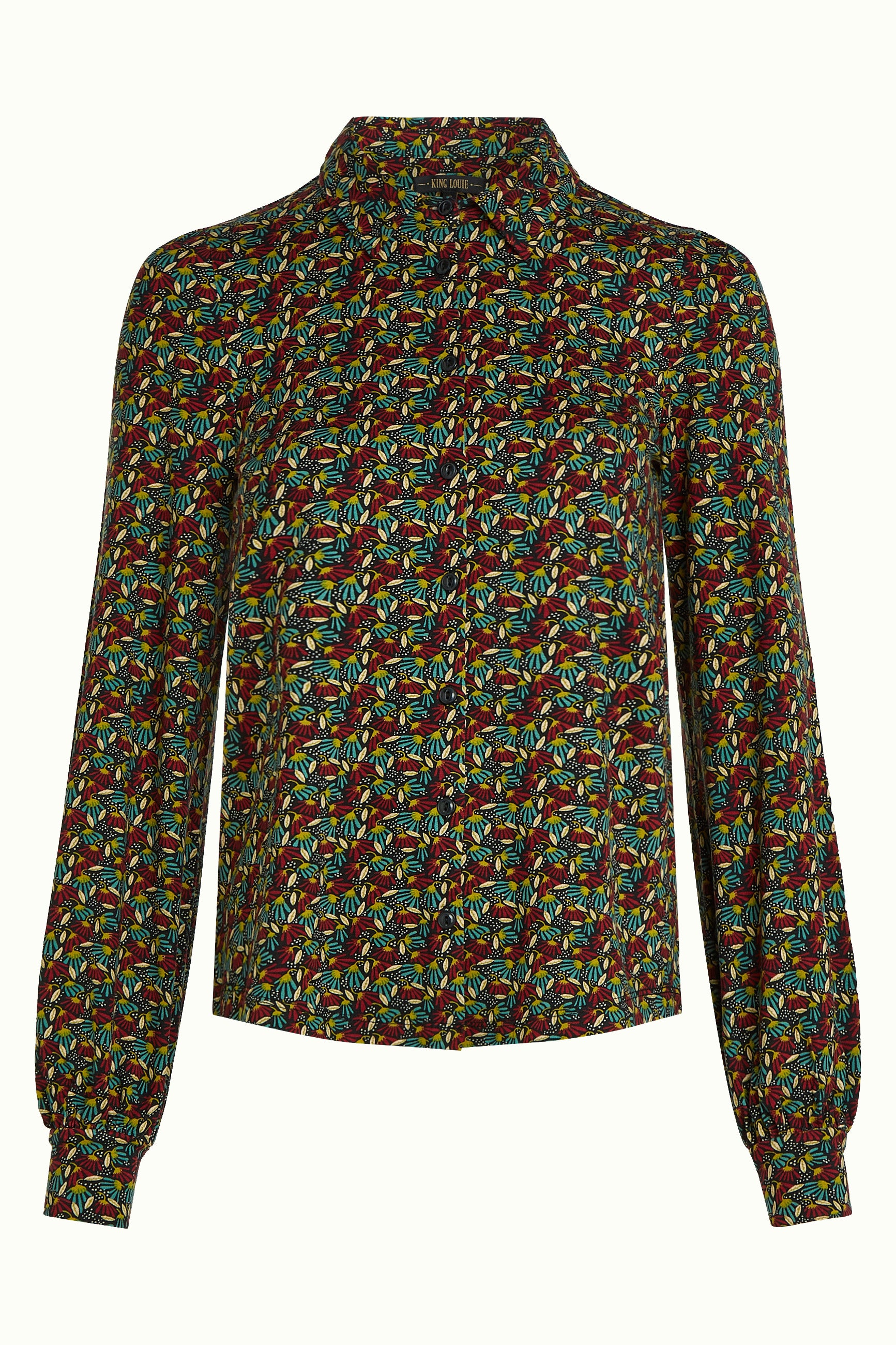 Maisie Blouse Mirth Jersey - Rhubarb Red