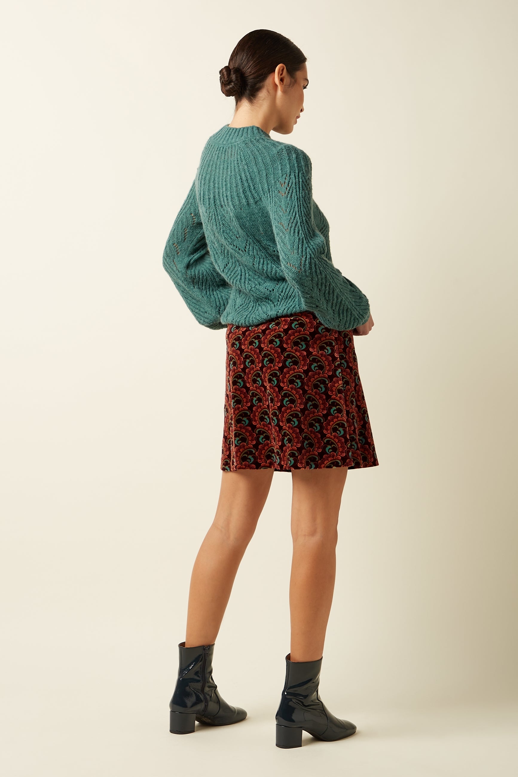 Border Skirt Winkle - Porto Red