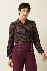 Carina Blouse Jangle - Black