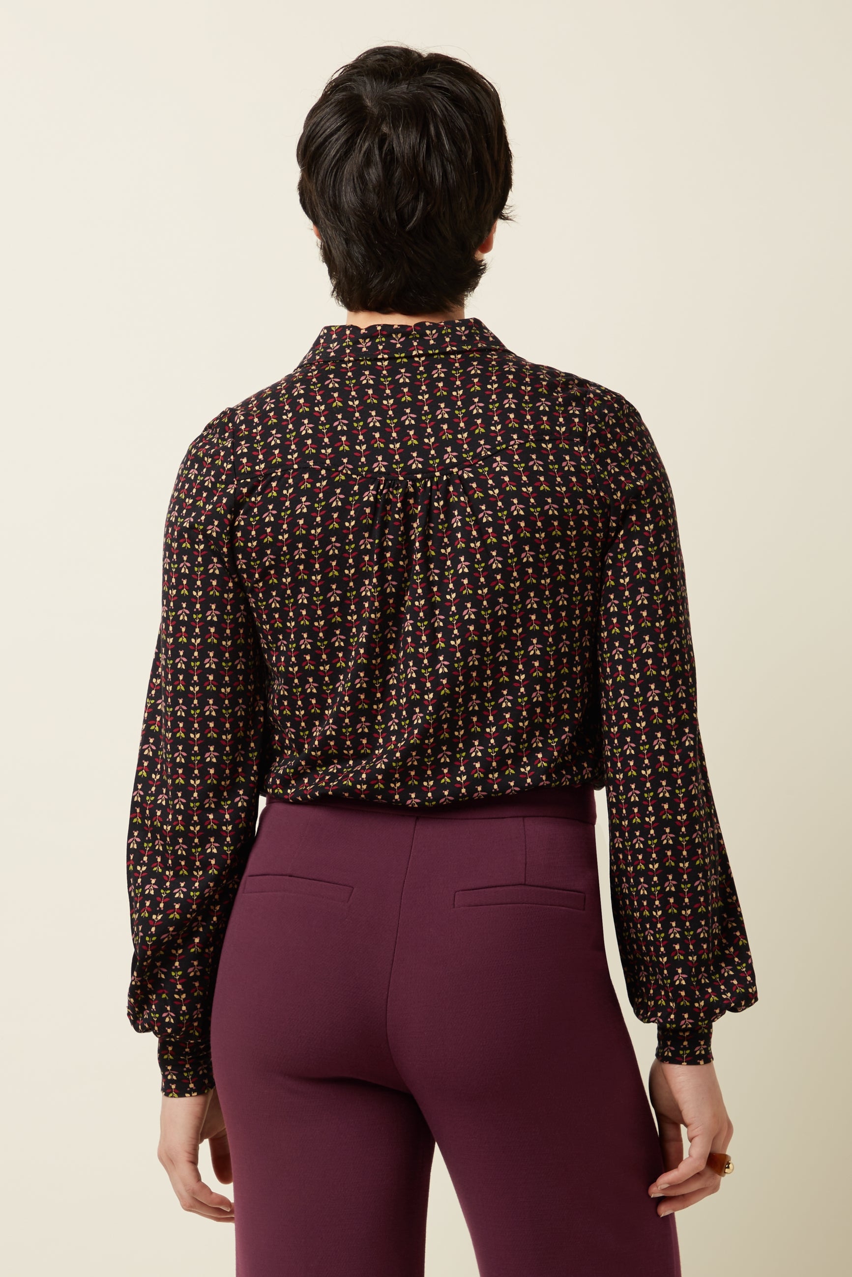 Carina Blouse Jangle - Black