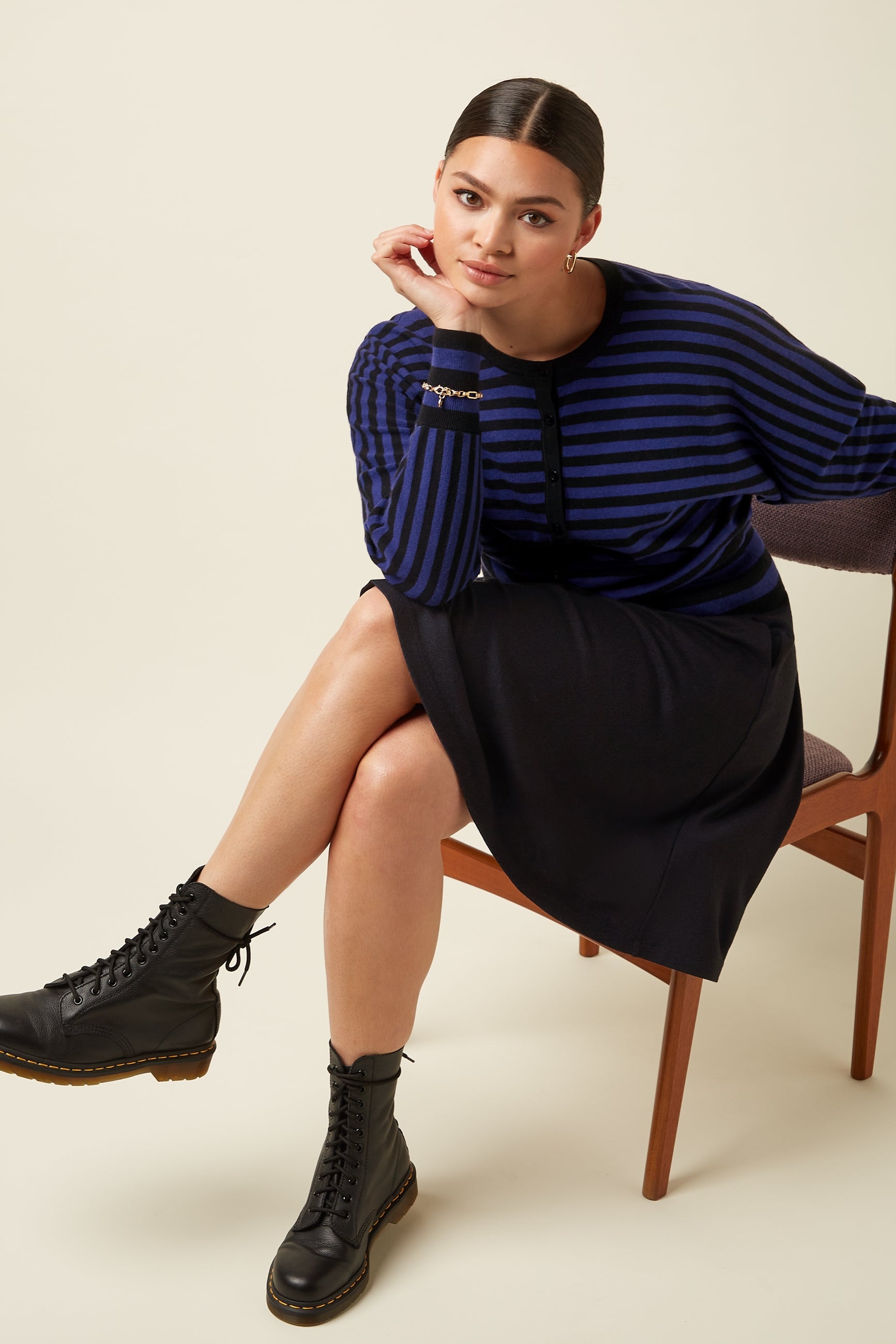 Serena Skirt Milano Crepe - Black