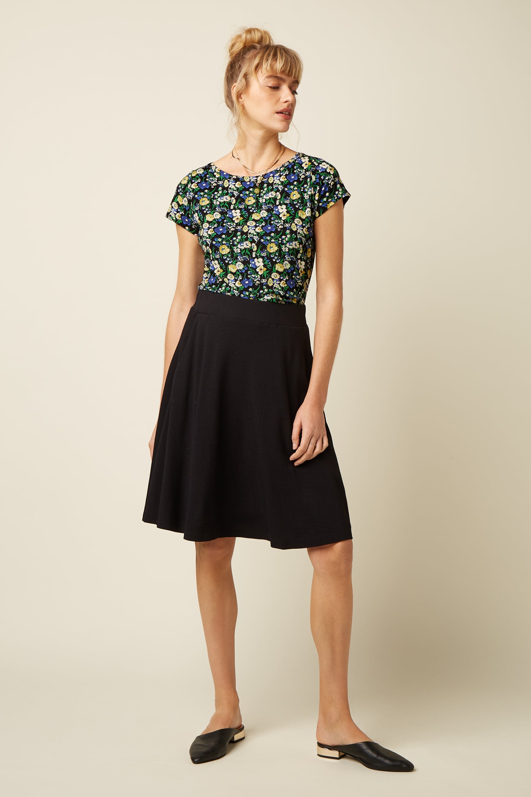 Serena Skirt Milano Crepe - Black