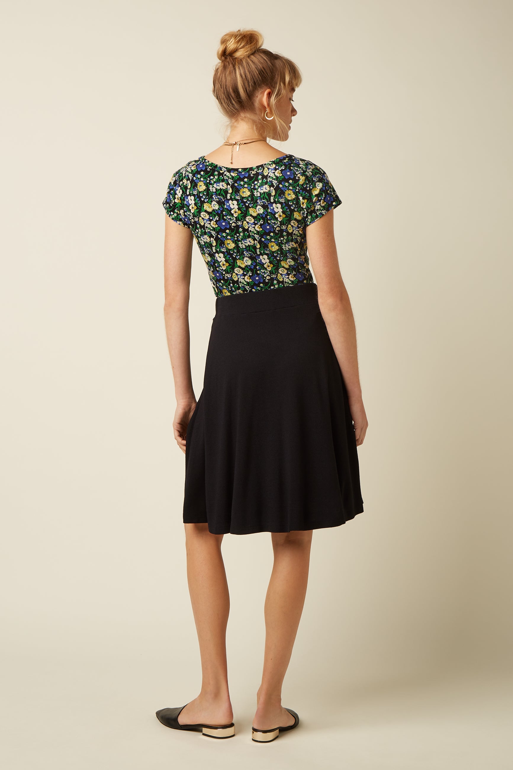 Serena Skirt Milano Crepe - Black