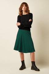 Serena Skirt Milano Crepe - Botanical Green