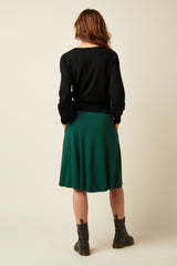 Serena Skirt Milano Crepe - Botanical Green