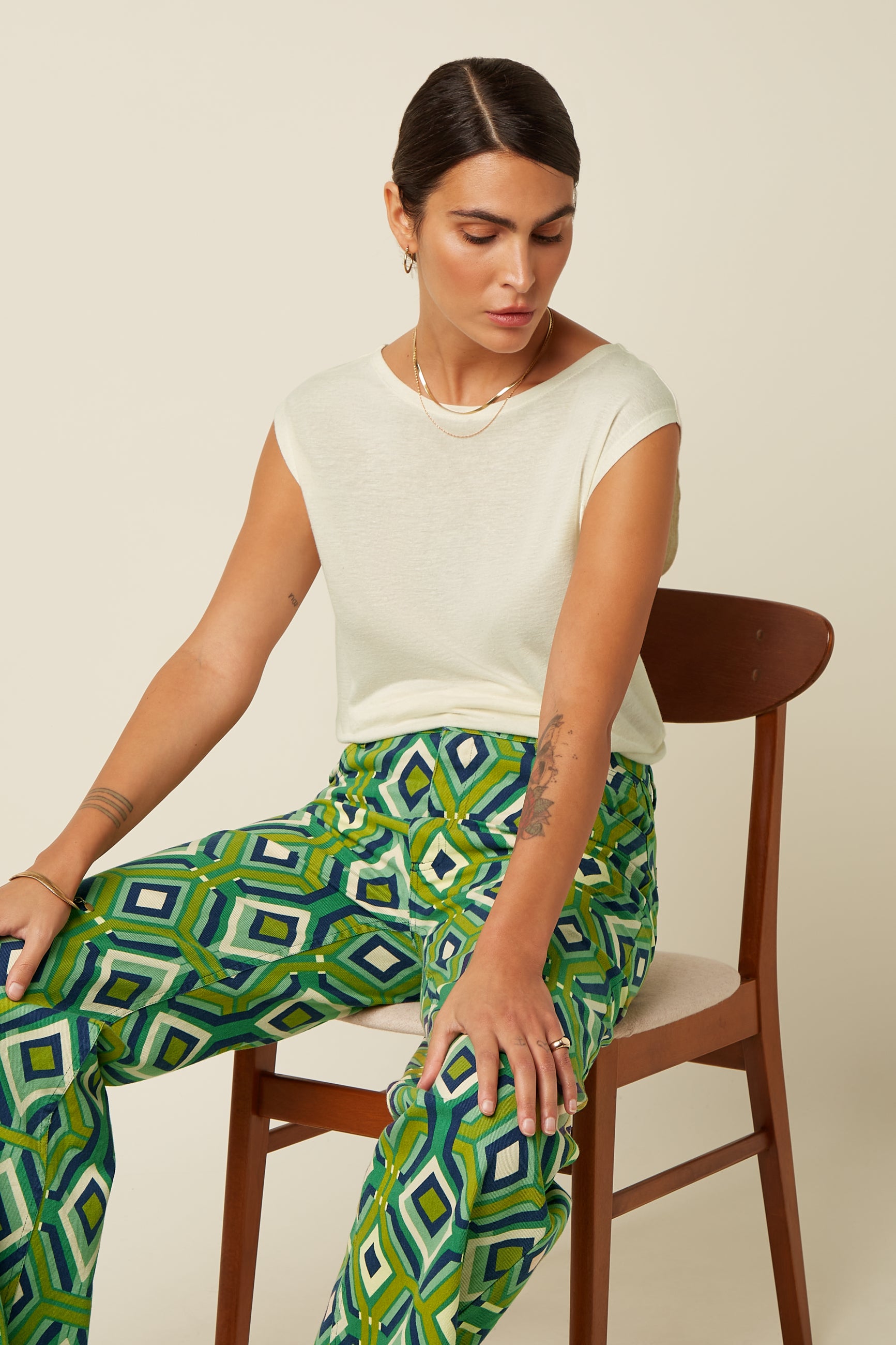 Paige Pants Cadiz - Beacon Blue