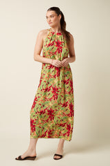 Virna Maxi Dress Rico - Fire Red