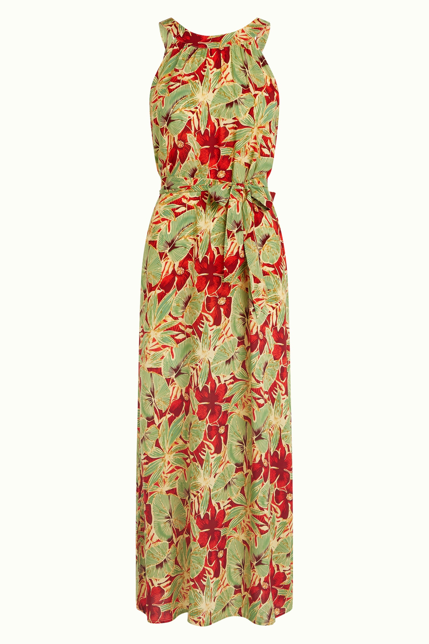 Virna Maxi Dress Rico - Fire Red