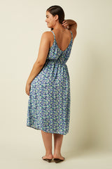 Lara Midi Dress Azores - Beacon Blue