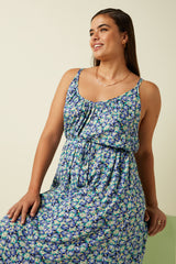 Lara Midi Dress Azores - Beacon Blue