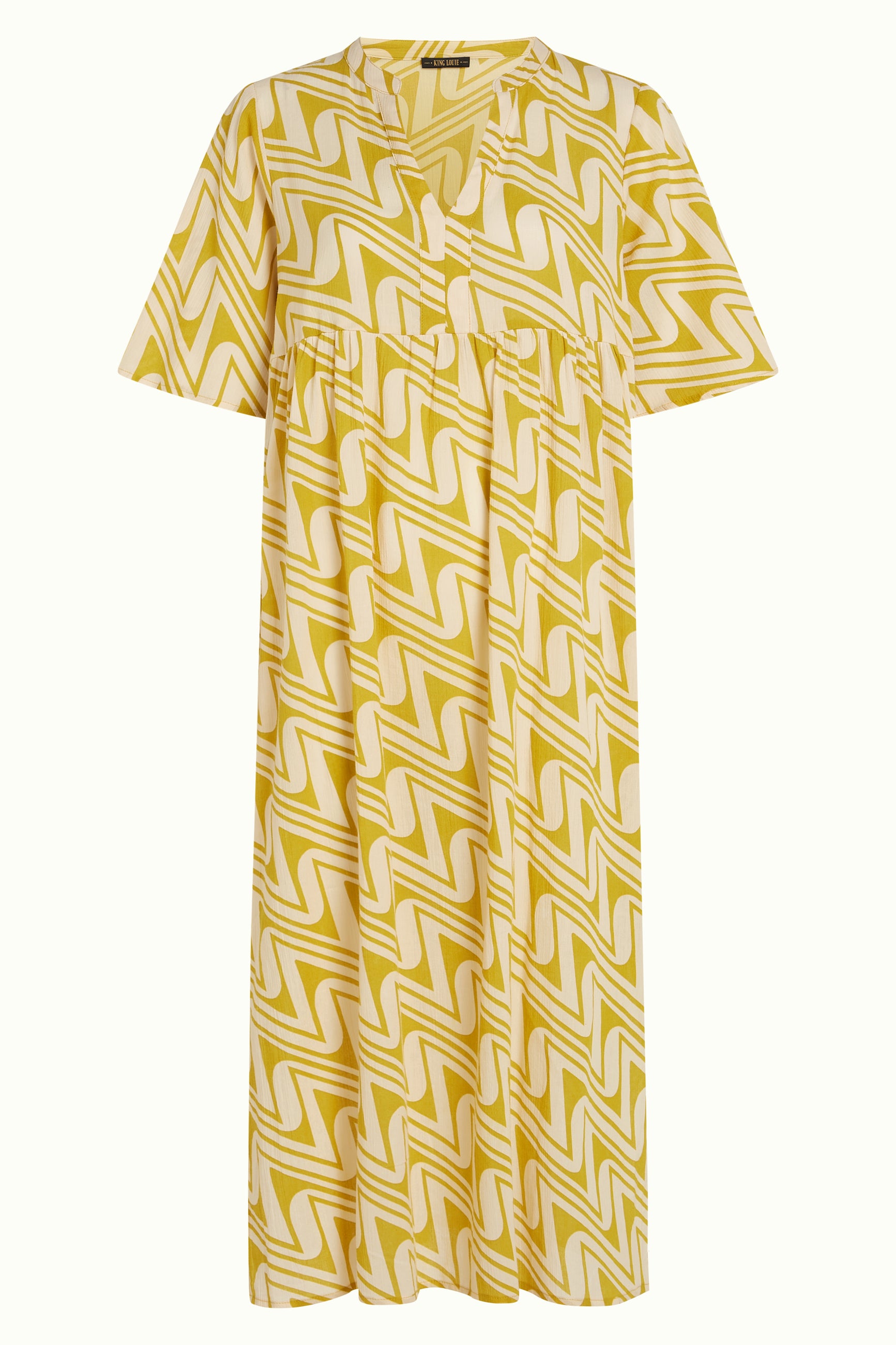 Ivana Dress Laguna Woven - Spring Yellow