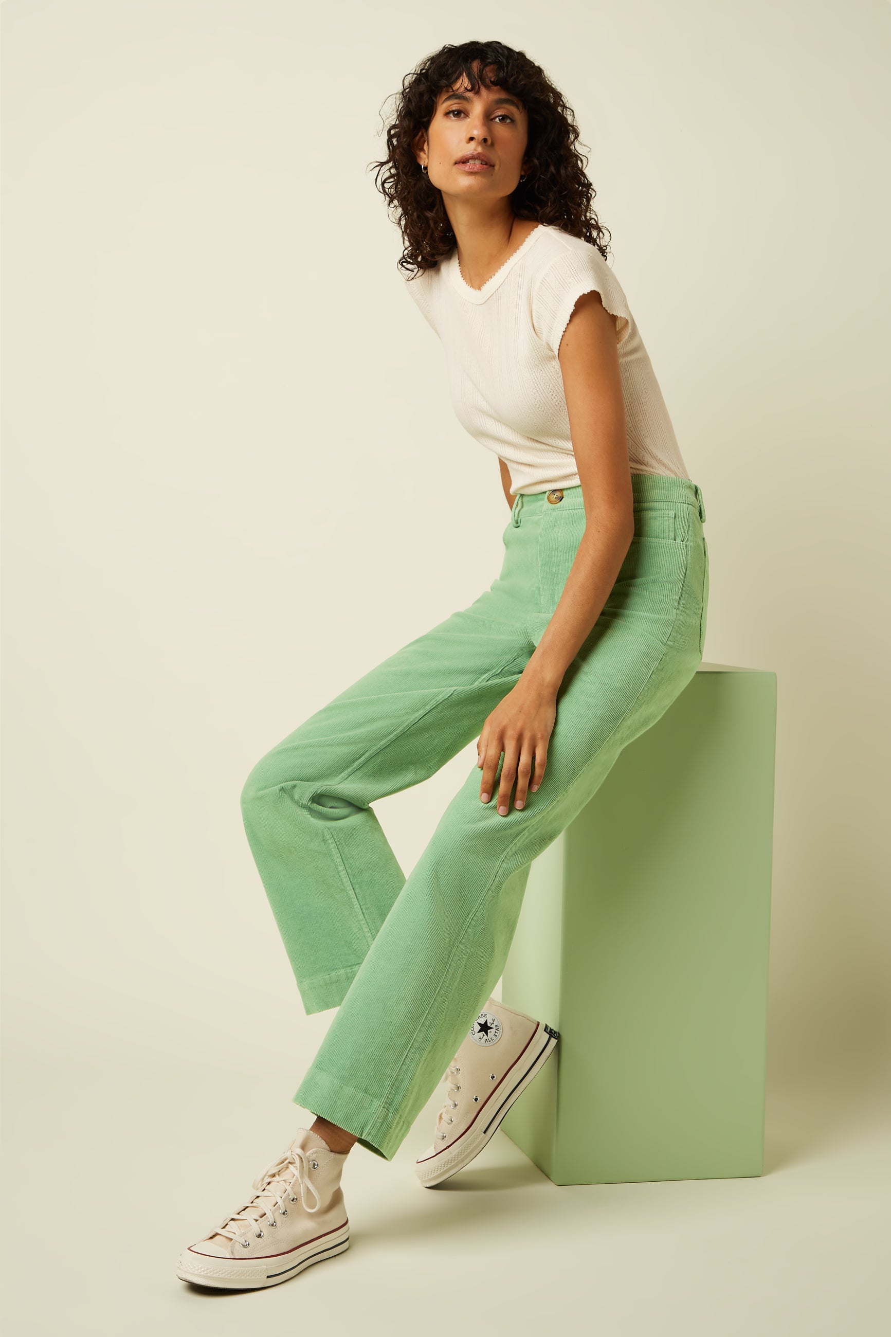 Bob Pants Corduroy - Sprucestone Mint
