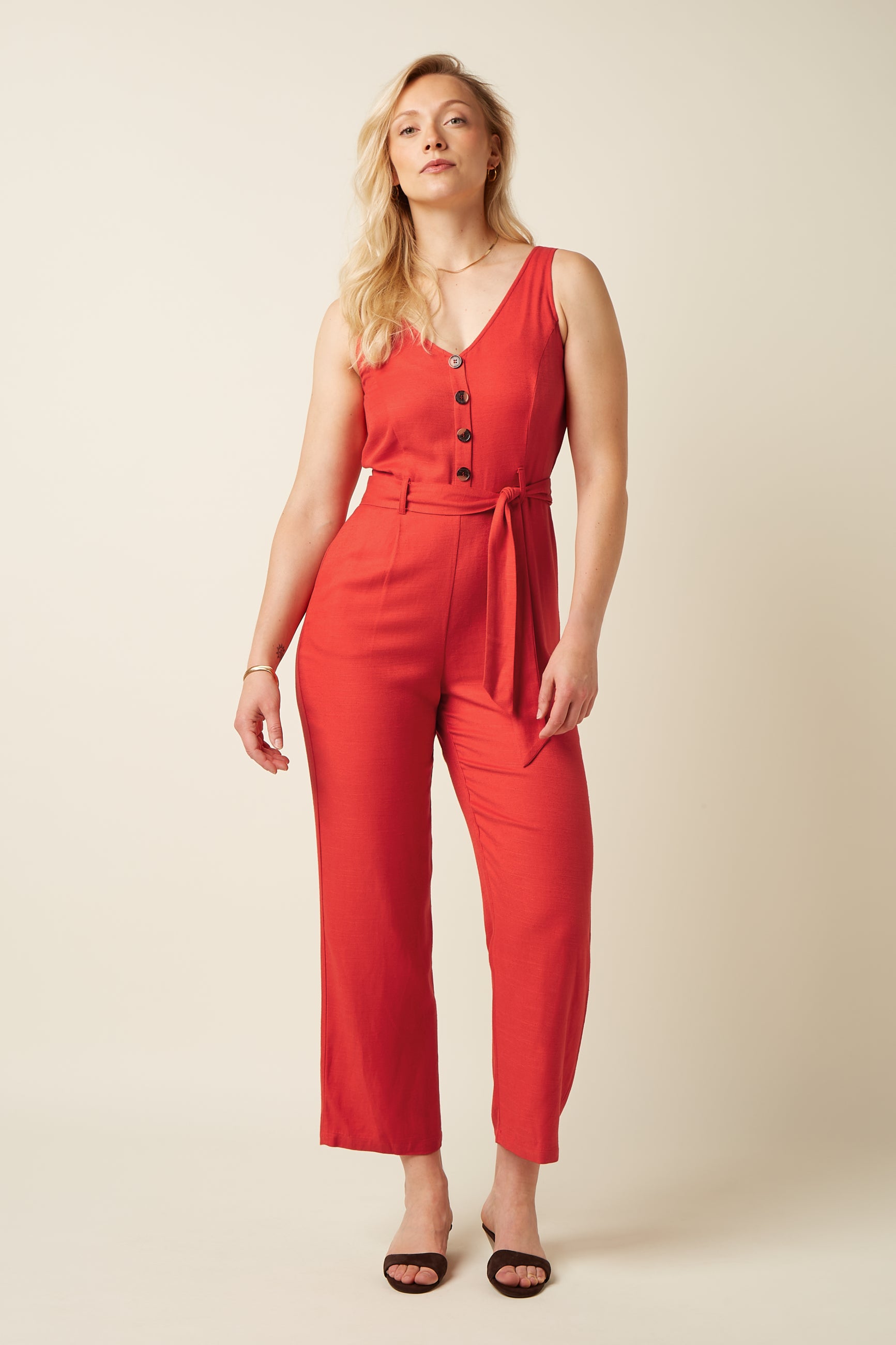 Fiona Jumpsuit Cameron - Red