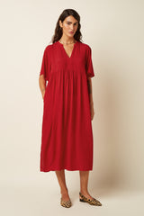 Ivana Dress Tortoise - Chili Red