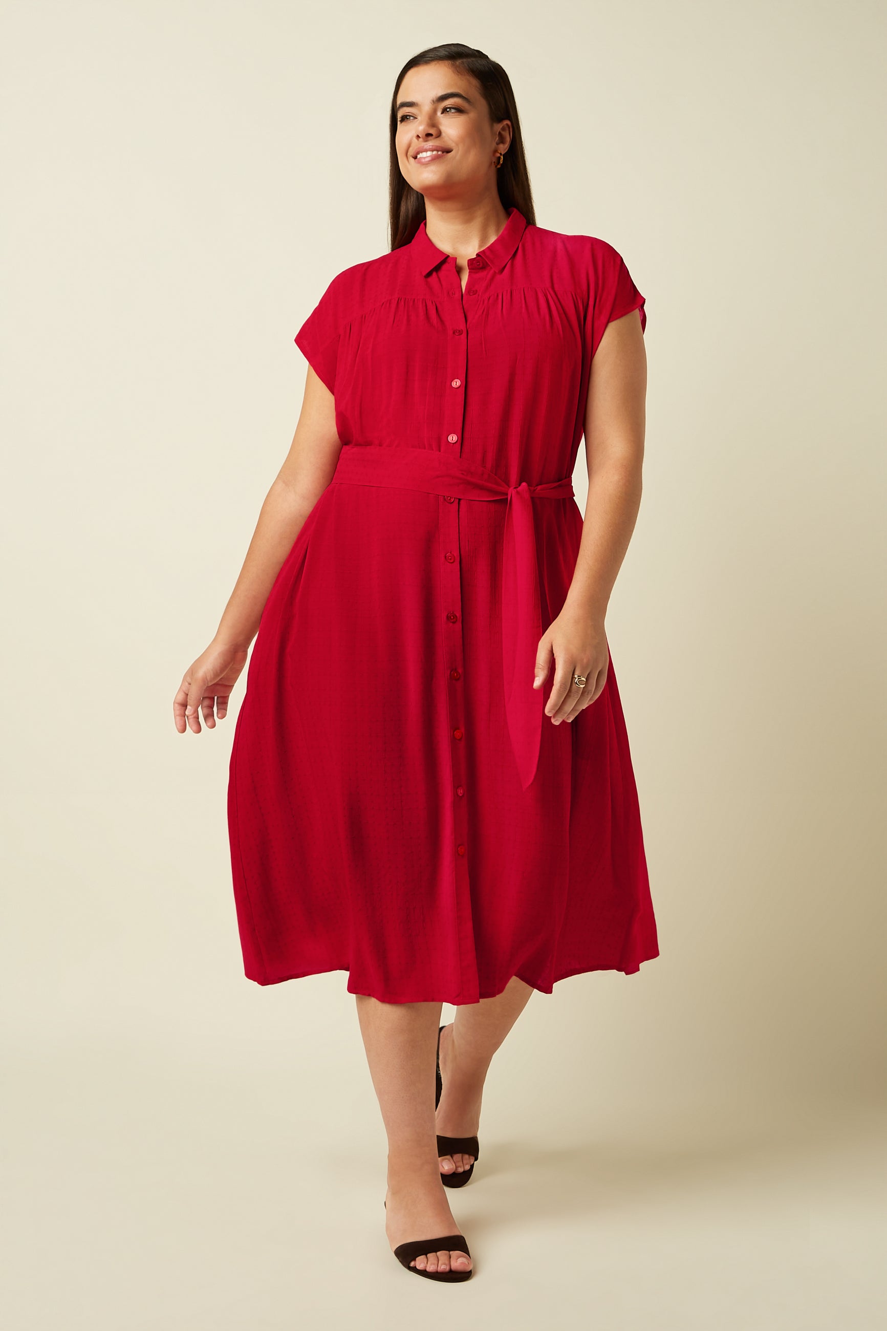 Amy Dress Tortoise - Chili Red